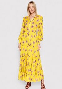 Sukienka koszulowa Silvian Heach żółta PGP22558VE Żółty Relaxed Fit