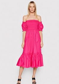 Sukienka letnia Silvian Heach różowa CVP22112VE  Regular Fit