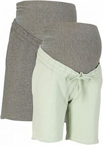 Bermudy dresowe ciążowe z miękkiej tkaniny dresowej (2 pary)  damskie Bonprix