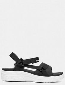 Sandały na obcasie ECOALF czarne beżowe