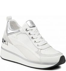 Półbuty na koturnie Lumberjack białe Kaia SWB5212-002 U63 White/Silver M1067
