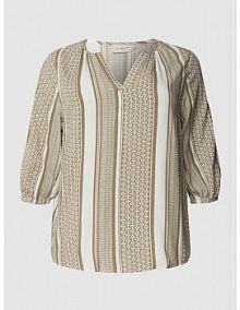 Tunika PLUS SIZE ze wzorem przypominającym arafatkę ONLY CARMAKOMA oliwkowa EAN 15256368