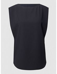 Top bluzkowy z wycięciami Emporio Armani granatowy damski EAN INK1FT.I9916