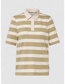 Koszulka polo w paski Tom Tailor oliwkowa damska EAN 1030495