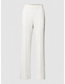 Spodnie dresowe z przeszytymi zakładkami w pasie model Ambon MOS MOSH białe damskie EAN 142450