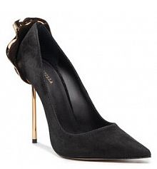 Czółenka Le Silla czarne Szpilki Deco Petalo 3110M100G3PPVEL212