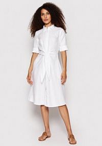 Sukienka koszulowa LAUREN RALPH LAUREN biała 200831364001  Regular Fit