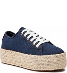 Półbuty na koturnie Levis granatowe