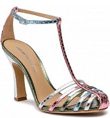 Sandały na obcasie Emporio Armani kolorowe X3E415 XF635 A500 Multicolor