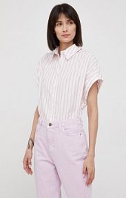 Koszula z krótkim rękawem Sisley  różowa 5MJJLQ017.911