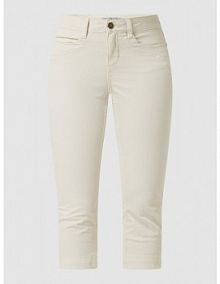 Jeansy capri z dodatkiem streczu model Fotwill Fransa białe damskie EAN 20610424