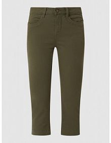 Jeansy capri z dodatkiem streczu model Fotwill Fransa oliwkowe damskie EAN 20610424