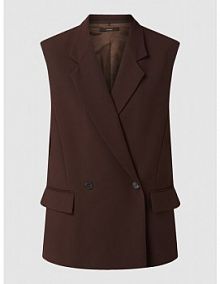Kamizelka z 2-rzędową listwą guzikową Windsor brązowa damska EAN 30032949