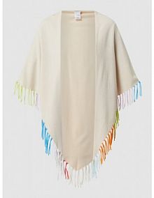 Ponczo z domieszką kaszmiru herzensangelegenheit beżowe