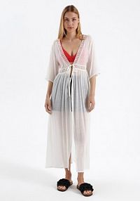 Ponczo plażowe House białe 6997P-00X