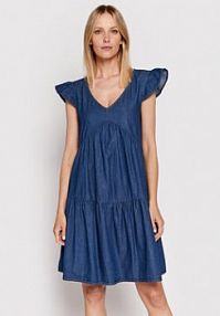 Sukienka jeansowa United Colors Of Benetton granatowa 