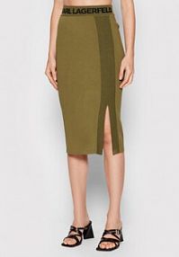 Spódnica ołówkowa KARL LAGERFELD zielona 221W1325  Slim Fit