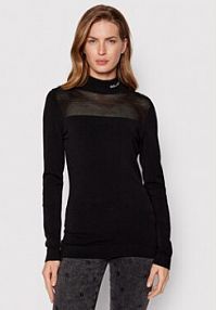 Golf KARL LAGERFELD czarny damski 