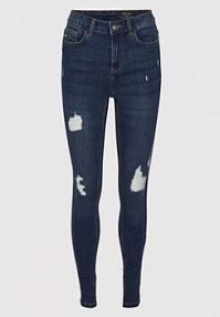 Jeansy Noisy May granatowe damskie Callie 27020763  Skinny Fit