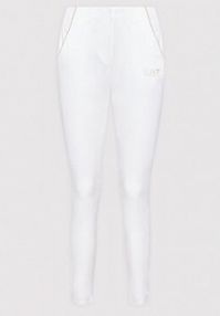 Spodnie eleganckie EA7 Emporio Armani białe damskie Materiałowe 3LTP03 TN3EZ 1100  Regular Fit