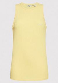 Top Wrangler żółty damski Rib Vest W7T5DGY19 Żółty Regular Fit