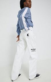 Jeansy Karl Kani  białe damskie  6100362