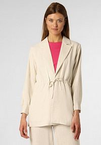 Blezer  z dodatkiem lnu   Mariet Smia beżowy Moss Copenhagen