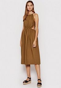 Sukienka letnia Sisley brązowa 