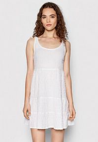 Sukienka letnia Banana Moon biała Napuka Lightup KAQ11  Regular Fit