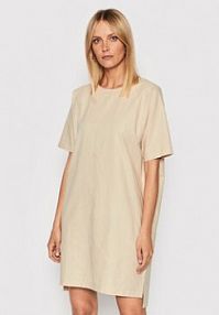 Sukienka codzienna Makia beżowa Saari W75045  Relaxed Fit