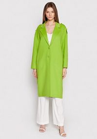 Płaszcz Patrizia Pepe zielony damski Wełniany