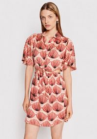 Sukienka koszulowa Sisley czerwona 