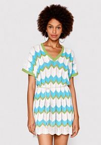 Sukienka dzianinowa Rinascimento wielokolorowa CFM0010832003 Kolorowy Relaxed Fit