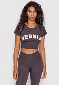 T-shirt NEBBIA fioletowy damski 