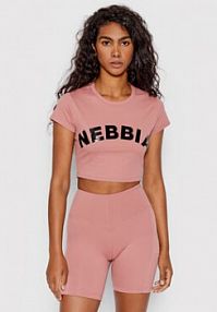 T-shirt NEBBIA różowy damski 