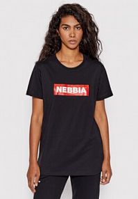 T-shirt NEBBIA czarny damski 