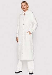 Kurtka puchowa Patrizia Pepe biała damska Płaszcz przejściowy