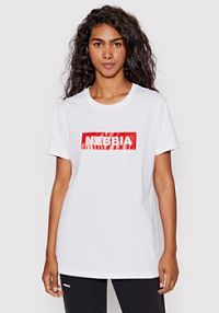 T-shirt NEBBIA biały damski 