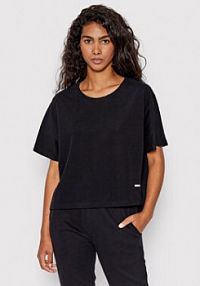 T-shirt NEBBIA czarny damski 