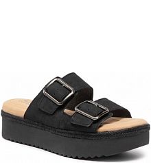 Klapki Clarks czarne damskie Lana Beach 261655724 Black Leather