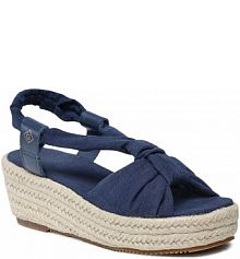 Sandały na obcasie Gant granatowe