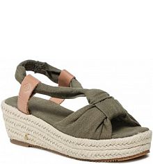 Sandały na obcasie Gant zielone