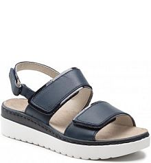 Sandały na obcasie Scholl granatowe Viareggio Strap F29902 1040 350 Navy Blue