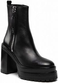 Botki na obcasie AGL czarne Tora D262503PGVITTI0000 Nero