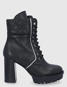 Botki na obcasie Karl Lagerfeld  czarne KL30140.Black