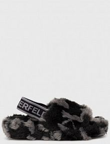 Kapcie Karl Lagerfeld  szare damskie KL40203.W07