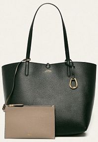 Torebka shopperka Lauren Ralph Lauren  czarna 431795329001