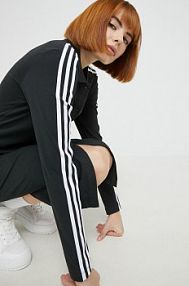 Sukienka midi adidas Originals  czarna HM2121