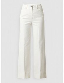 Jeansy z poszerzaną nogawką z dodatkiem streczu LUISA CERANO białe damskie EAN 668416 2198