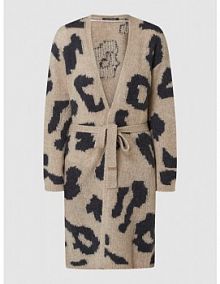 Długi kardigan z domieszką alpaki LUISA CERANO biały EAN 468179 5292